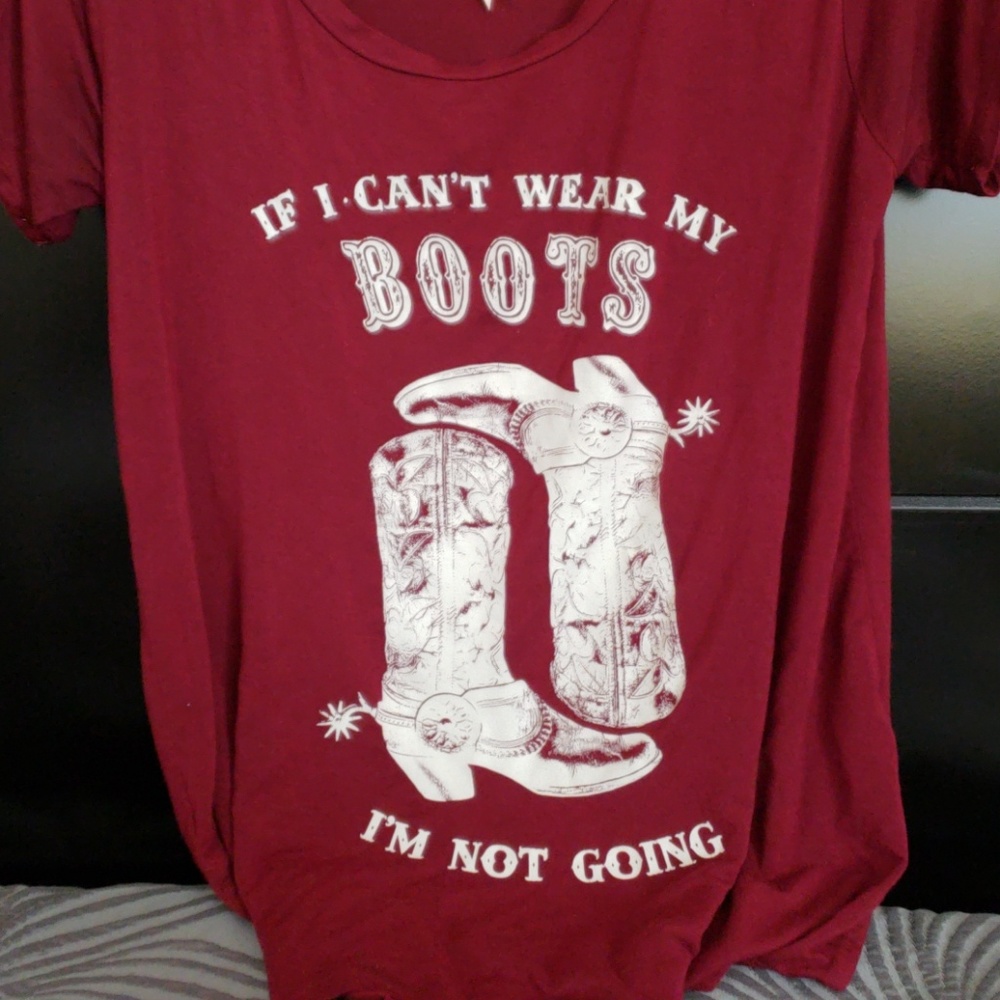 Luna Chix Burgendy Cowgirl Tshirt